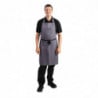 Schürze Latz Grau Anthrazit aus Polycotton 711 x 965 mm - Whites Chefs Clothing - Fourniresto