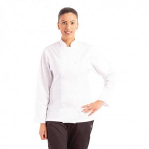 Witte unisex koksbuis met lange mouwen Calgary - Maat M - Chef Works - Fourniresto