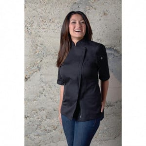 Black Zippered Kitchen Jacket for Women Springfield - Size M - Chef Works - Fourniresto