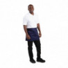 Short Navy Blue Polycotton Server Apron 373 x 750 mm - Whites Chefs Clothing - Fourniresto