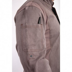 Veste de Cuisine Mixte à Fermeture Eclair Gris Graphite Hartford - Taille XL - Chef Works - Fourniresto