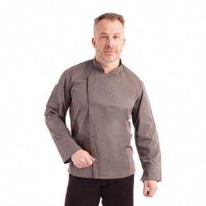 Veste de Cuisine Mixte à Fermeture Eclair Gris Graphite Hartford - Taille XS - Chef Works - Fourniresto