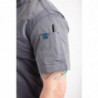 Unisex Short Sleeve Zipper Closure Ink Blue Kitchen Jacket - Size L - Chef Works - Fourniresto