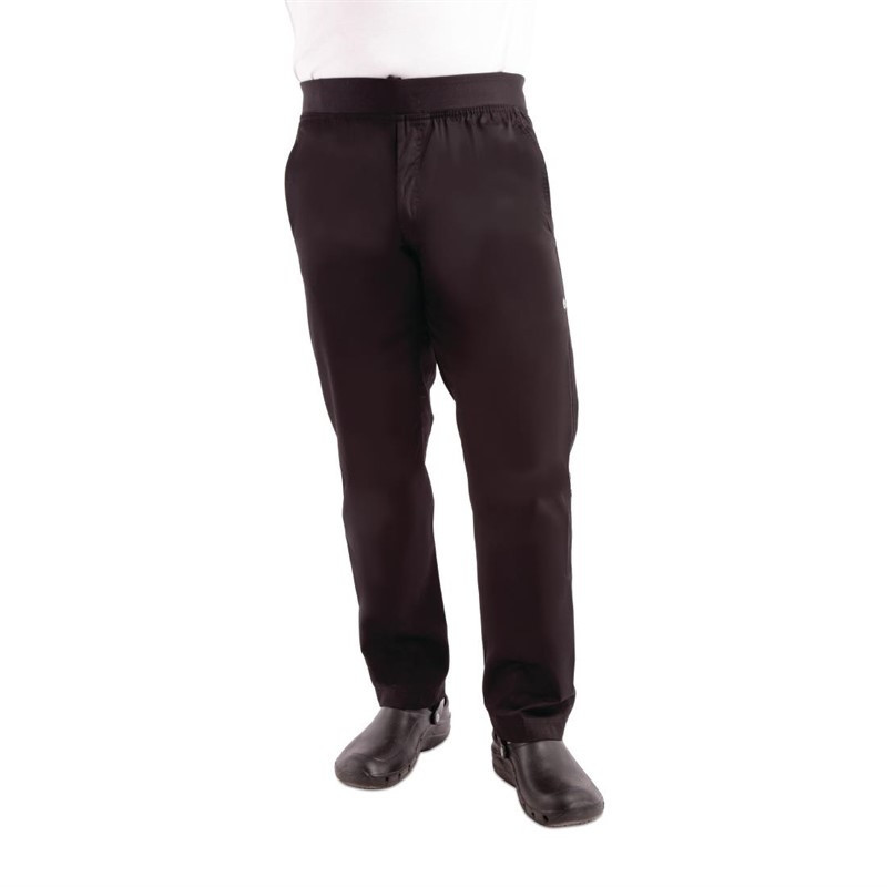 Schwarze Slim-Fit-Hose für Herren - Größe L - Chef Works - Fourniresto