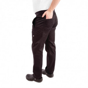 Slim zwarte broek voor heren - Maat M - Chef Works - Fourniresto