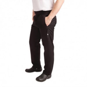 Zwarte Slim Fit Broek voor Heren - Maat S - Chef Works - Fourniresto