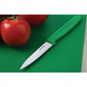 Couteau D'Office Vert Lame 7,5 Cm - Hygiplas - Fourniresto