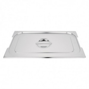 Stainless Steel Lid Gn 1/1 For Tray With Handles - Vogue - Fourniresto