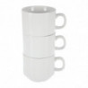 Stackable White Cup Whiteware 200 ml Ø 80 mm - Set of 12 - Olympia - Fourniresto