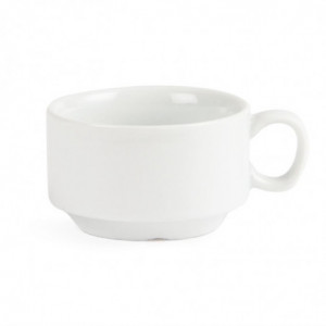 Witte Stapelbare Espressokop 85 Ml Ø 80 Mm - Set Van 12 - Olympia - Fourniresto