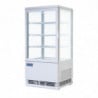Witte Positieve Koelvitrine 2 Gebogen Deuren 86 L - Polar