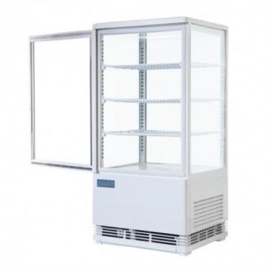 Witte Positieve Koelvitrine 2 Gebogen Deuren 86 L - Polar