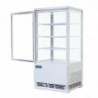 Koelvitrine met positieve temperatuur, wit, 2 gebogen deuren, 86 L - Polar - Fourniresto