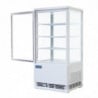 Witte Positieve Koelvitrine 2 Gebogen Deuren 86 L - Polar