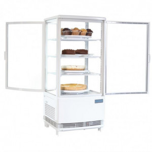 Koelvitrine met positieve temperatuur, wit, 2 gebogen deuren, 86 L - Polar - Fourniresto