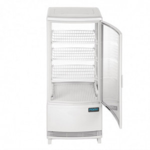 Witte Positieve Koelvitrine 2 Gebogen Deuren 86 L - Polar