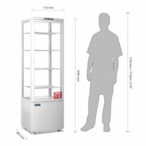 Positive White Curved Door Refrigerated Display 235 L - Polar