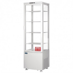Witte Positieve Koelvitrine Gebogen Deur 235 L - Polar