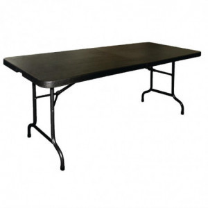 Opvouwbare zwarte tafel in het midden 180 cm - Bolero - Fourniresto