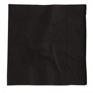 Serviettes Cocktail Noires 2 Plis 250 X 250 Mm - Lot De 2000 - FourniResto - Fourniresto