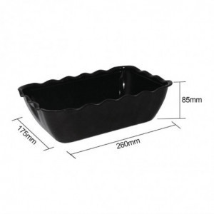 Black Medium Bowl 2 L - Olympia KRISTALLON - Fourniresto