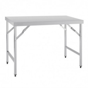 Large Folding Stainless Steel Table 1800 mm - Vogue - Fourniresto