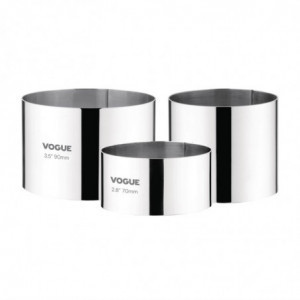 Ronde RVS moussevorm Ø 70 mm H 60 mm - Vogue - Fourniresto