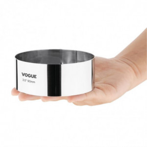 Ronde RVS Mousse Ring Ø 90 mm H 35 mm - Vogue - Fourniresto