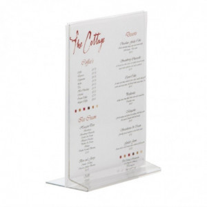 Vertical Acrylic A4 Menu Holder - Olympia - Fourniresto