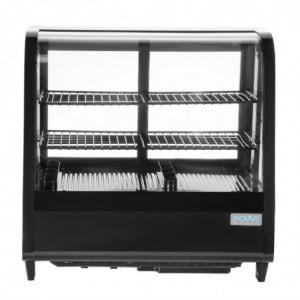 Toonbank Koelvitrine Zwart 100 L - Polar - Fourniresto