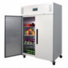White 2/1 Double Door 1200 L Positive Refrigerated Cabinet - Polar - Fourniresto