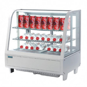 Witte Koelvitrine voor Toonbank - 2 Planken - 100 L - Polar