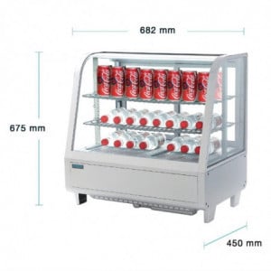 Witte Koelvitrine voor Toonbank - 2 Planken - 100 L - Polar