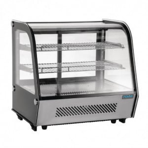 Schwarze Kühlvitrine für Theken - 120 L - Polar