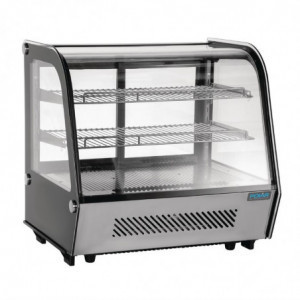Zwarte Koelvitrine voor Toonbank - 120 L - Polar