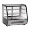 Schwarze Kühlvitrine für Theken - 120 L - Polar