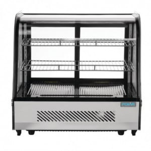 Schwarze Kühlvitrine für Theken - 120 L - Polar