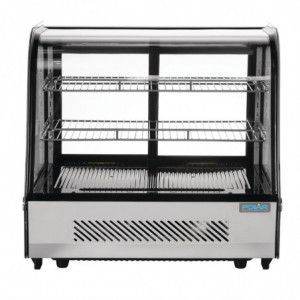 Zwarte Koelvitrine voor Toonbank - 120 L - Polar
