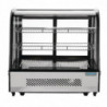 Schwarze Kühlvitrine für Theken - 120 L - Polar