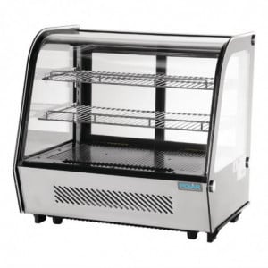 Schwarze Kühlvitrine für Theken - 120 L - Polar