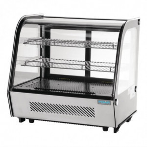 Zwarte Koelvitrine voor Toonbank - 120 L - Polar