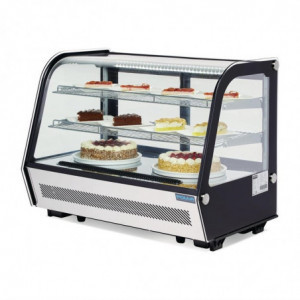 Black 160 L Countertop Refrigerated Display Case - Polar - Fourniresto