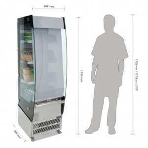 Toonbank Positieve Selfservice van Roestvrij Staal 220 L - Polar - Fourniresto