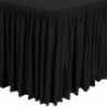 Nappe Et Juponnage Rectangulaires Noirs Froncés 750 X 1820 Mm - FourniResto - Fourniresto