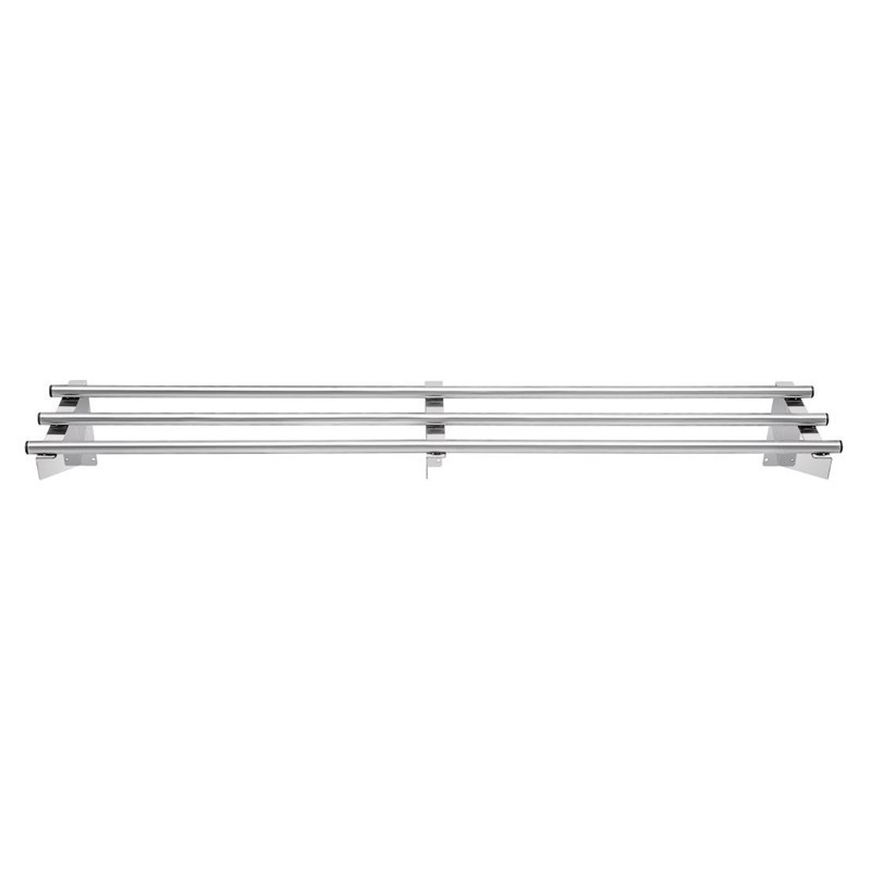 Wall-mounted Tubular Stainless Steel Shelf 1500 mm - Vogue - Fourniresto