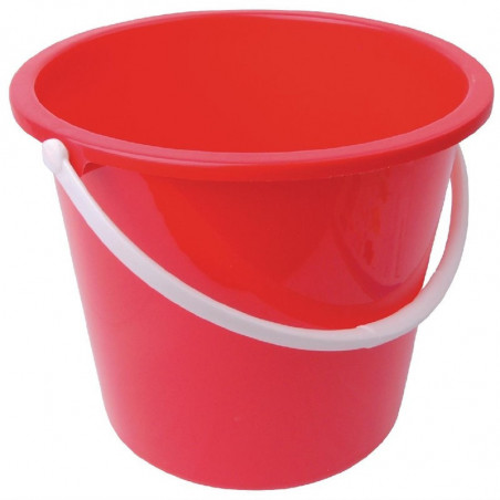 Emmer Rond van Rood Plastic 10 L - Jantex - Fourniresto