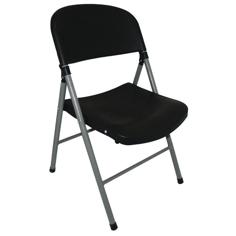 Opvouwbare zwarte en grijze stoelen - Set van 2 - Bolero - Fourniresto