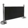 Black Canvas Barrier with Bars and Fixings - Bolero - Fourniresto