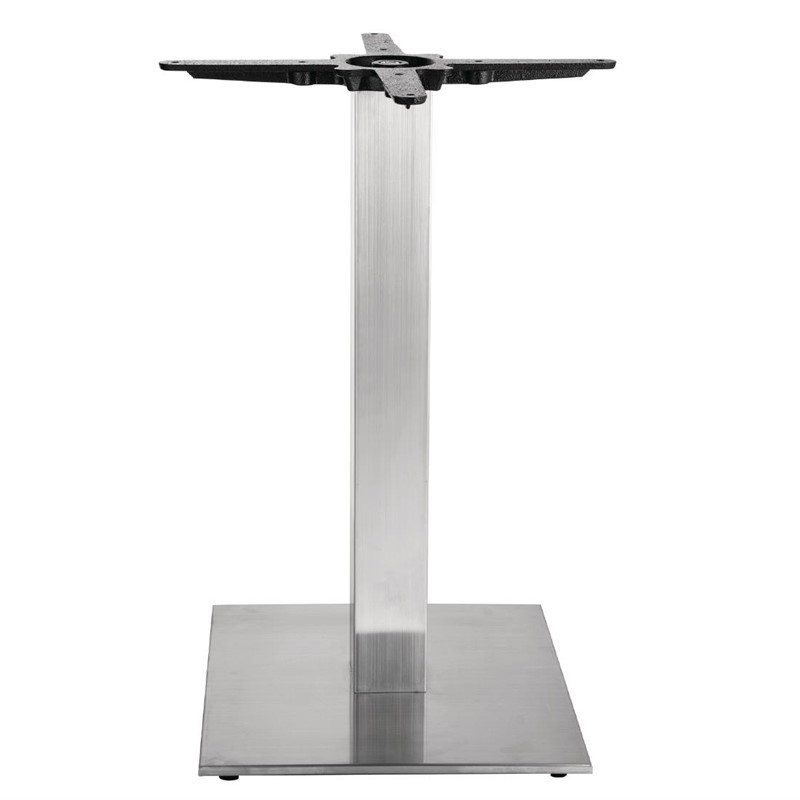 Square Stainless Steel Table Leg 720 x 430 mm - Bolero - Fourniresto