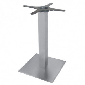 Square Stainless Steel Table Leg 720 x 430 mm - Bolero - Fourniresto